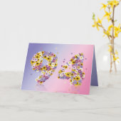 94e verjaardagskaart met bloemen letters kaart (Gele Bloem)