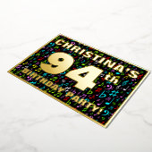 94e verpartij — Leuke, kleurrijke muzieksymbolen Folie Uitnodiging (Gedraaid)