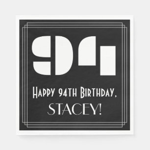 94ste verjaardag: Art Deco Geïnspireerde look "94" Servet