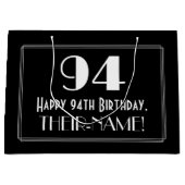 94ste verjaardag: Art Deco geïnspireerde stijl "94 Groot Cadeauzakje (Voorkant)