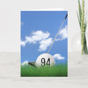94ste verjaardag golfbal in gras kaart
