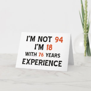 94ste verjaardagsdesign kaart