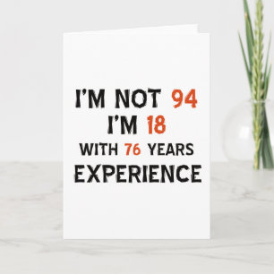 94ste verjaardagsdesign kaart