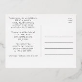 94th Birthday Party ~ Art Deco Style “94” + Name Folie Uitnodiging Briefkaart (Achterkant)