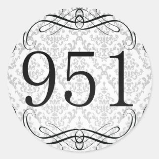 951 Netnummer Ronde Sticker