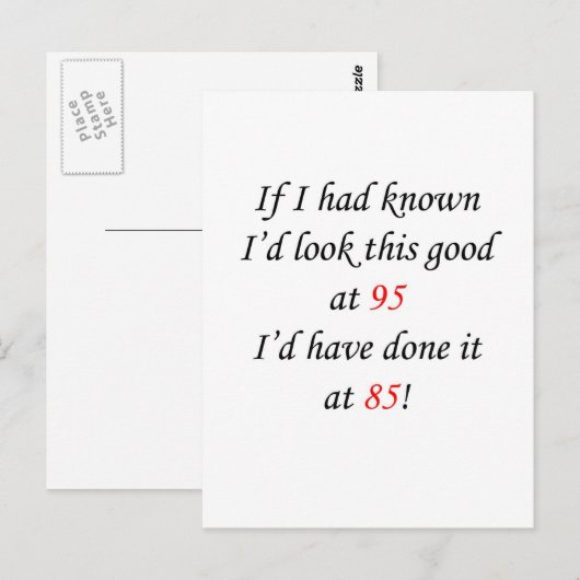 95 Als ik het had geweten Briefkaart (Voorkant / Achterkant)