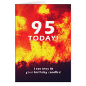 95 Birthday Forest Fire Candle Humor (Voorkant)