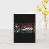 95 Db Squad Handgebarentaal Gehoorverlies Bewustzi Kaart (Gele Bloem)