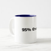 95% ethanol tweekleurige koffiemok (Voorkant links)