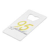 95 & Fabulous Creditkaart Flessenopener (Achterkant Gekanteld)