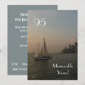 95 Herinneringsjaar/Dag gevierd-Zeilboot Kaart (Voorkant / Achterkant)