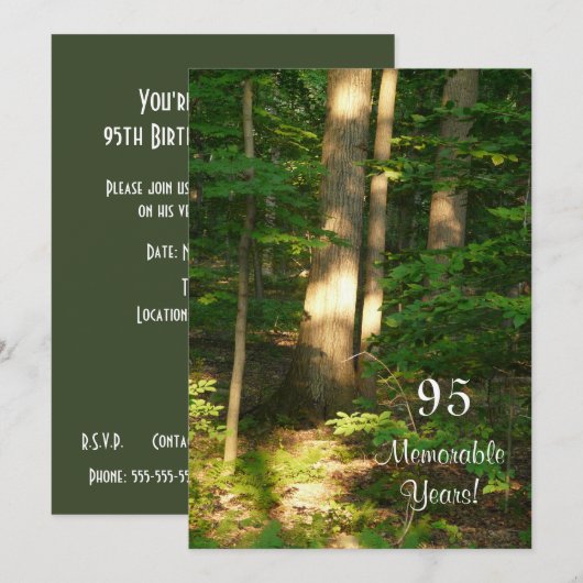 95 Herinneringsjaren/Verjaardags feestdag Kaart (Voorkant / Achterkant)