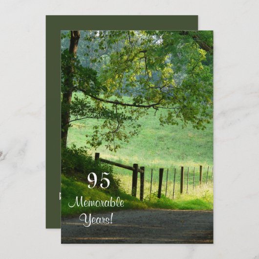 95 Herinneringsjaren/Verjaardags feestdag Kaart (Voorkant / Achterkant)