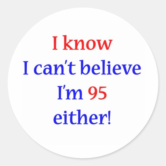95 hetzij ronde sticker (Voorkant)