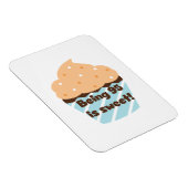 95 is Sweet Birthday T-shirts en cadeautjes Magneet (Rechterzijde)