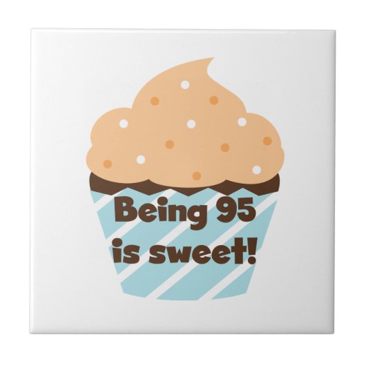 95 is Sweet Birthday T-shirts en cadeautjes Tegeltje (Voorkant)