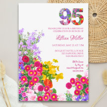 95 Jaar Elegante Tuin Bloemen – 95e Verjaardag
