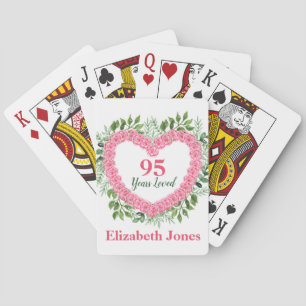 95 jaar met 95th Birthday-speelkaarten Pokerkaarten