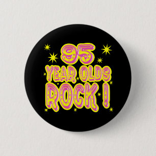 95 jaar Olds Rock! (Roze) Button
