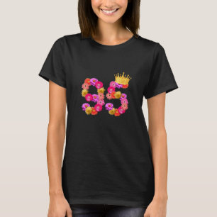95 jaar oud bloeiend bloeizoen heeft zijn 95e gebo t-shirt