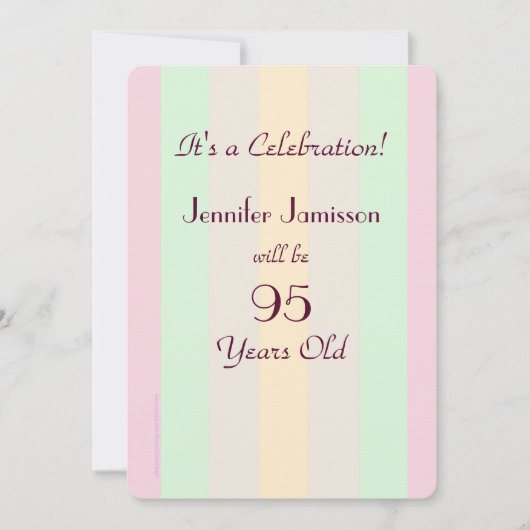 95 jaar oud Uitnodiging tot staking partij (Voorkant)