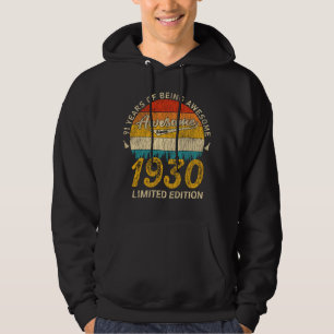 95 jaar oude Bday Retro Geweldige 95ste verjaardag Hoodie