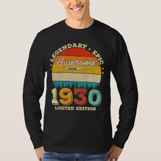 95 jaar oude Bday Retro Geweldige 95ste verjaardag T-shirt (Voorkant)