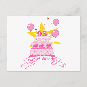 95 jaar oude Birthday Cake Briefkaart