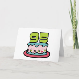 95 jaar oude Birthday Cake Kaart