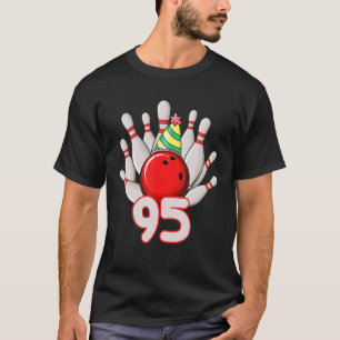 95 jaar oude dag Bowling 95th Bowler Bday Cele T-shirt