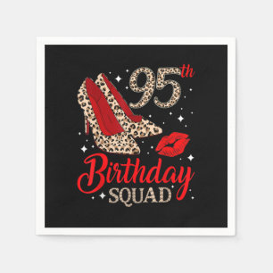 95 jaar oude Gifts 95th Birthday Squad Leopard Hig Servet