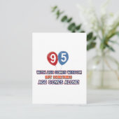 95 jaar oude wijsheid verjaardagsverjaardag design briefkaart (Staand voorkant)
