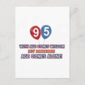 95 jaar oude wijsheid verjaardagsverjaardag design briefkaart (Voorkant)