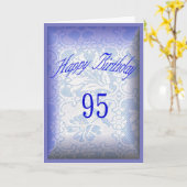 95 jaar van de oude Gelukkige Verjaardag Kaart (Gele Bloem)