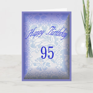 95 jaar van de oude Gelukkige Verjaardag Kaart
