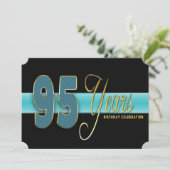 95 JAAR VERZOEK VAN DE TWEEDE PARTIJ AQUA/ZWARTE P KAART (Staand voorkant)