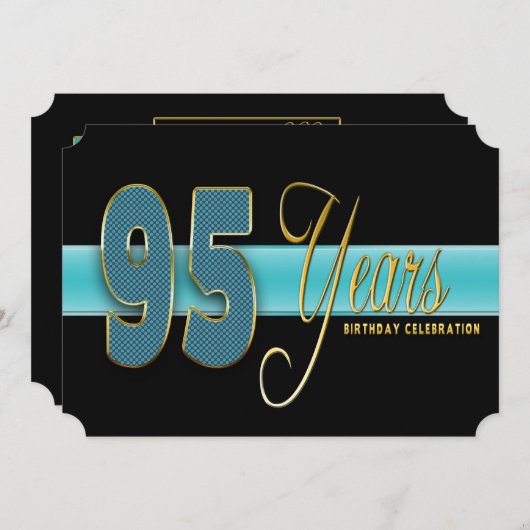 95 JAAR VERZOEK VAN DE TWEEDE PARTIJ AQUA/ZWARTE P KAART (Voorkant / Achterkant)