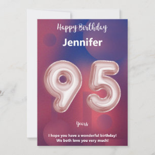95-jarige Happy Birthday-kaart