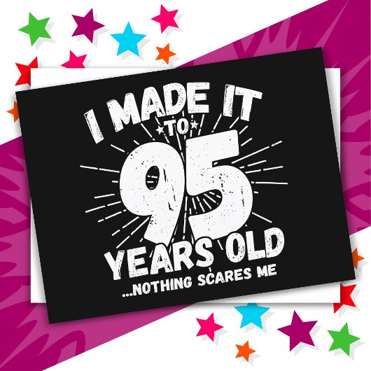 95-jarige sarcastische meme grappige 95e verjaarda briefkaart