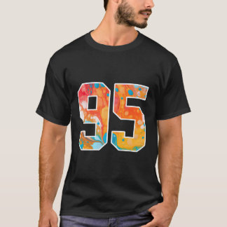 95 kleurrijke sportteamnummers voor en achter t-shirt