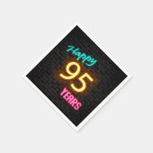 95 neonteken op bakstenen muur gloeien servet (Hoek)