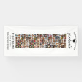 95 Photo Collage Afstuderen Modern Minimal White Spandoek (Horizontaal)