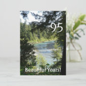 95 prachtige jaren!-Birthday+Woodland Lake Kaart (Staand voorkant)