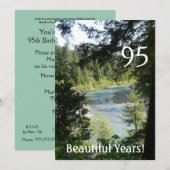 95 prachtige jaren!-Birthday+Woodland Lake Kaart (Voorkant / Achterkant)