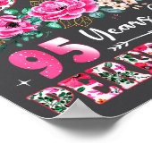 95 Year Old Made In 1931 Floral 95th Birthday Wome Poster (Hoek)