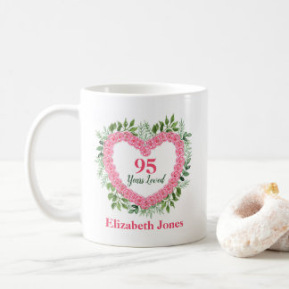 95 Years Loved Personalized 95th Birthday Mug Koffiemok