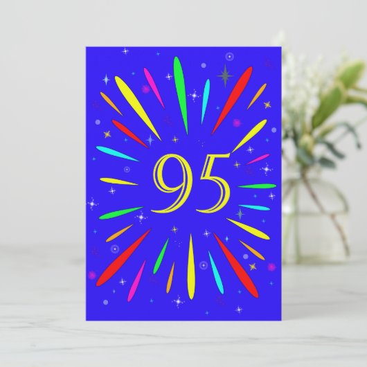 95e aanloopexplosie van de Birthday Party Kaart (Staand voorkant)