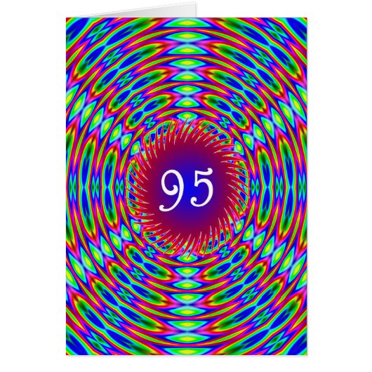 95e Abstracte Trippy Swirls van Birthday (Voorkant)