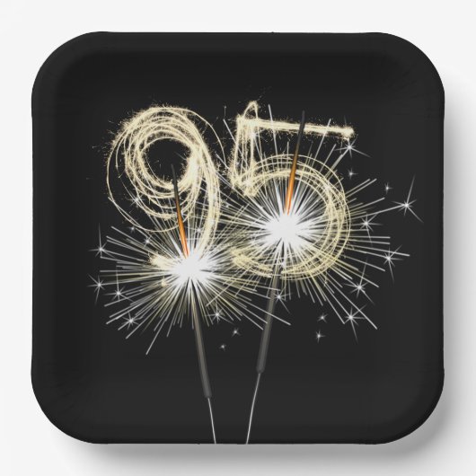 95e 'Birthday Party'-reservekopers op zwart Papieren Bordje (Voorkant)