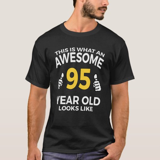 95e geboorte-gift 95 jaar oud T T-shirt (Voorkant)